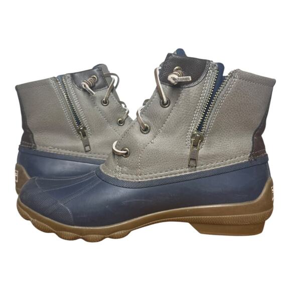 Sperry Women's Rainboots Syren Gulf Ankle Duck Boots Grey Sz 8 Rubber STS80525 - Picture 1 of 6